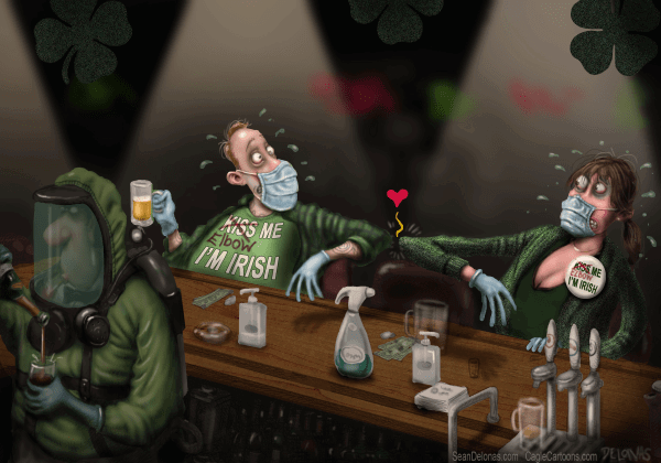 Coronavirus Elbow Bump by Sean Delonas, CagleCartoons.com